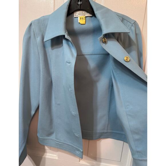 St. John Sport Blue Blazer Jacket Size P - Picture 13 of 15